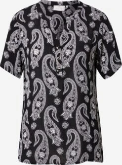 Kaffe Blouses Met Korte Mouw Blouse Pais Dames Zwart