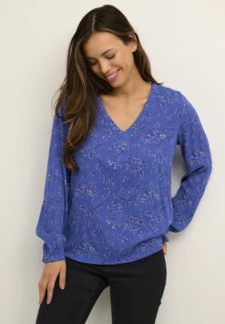 Kaffe Karikka Amber- Blouse - Mazarine Blue Infinity Print