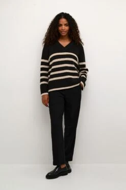 Kaffe Fijngebreide Truien Trui KAirina Dames Zwart -Kaffe Verkoopwinkel 4a8ed5c06a3d0ebde314ec583c8f03f0