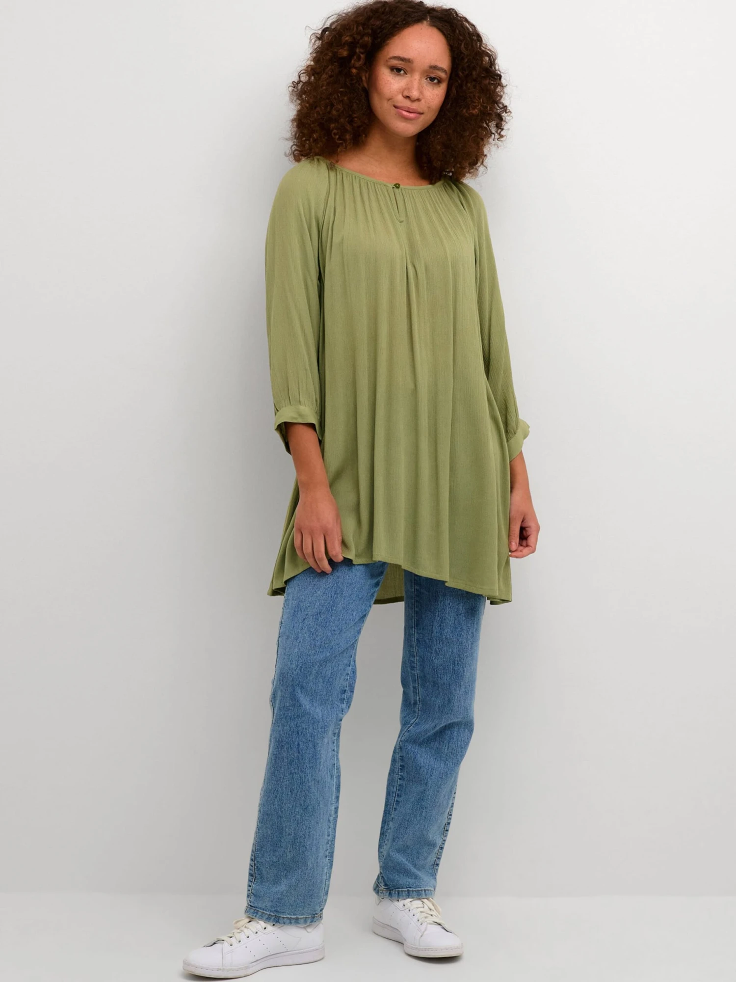 Kaffe Tunieken Tuniek Amber Dames Olijfgroen 5 Kaffe Tunieken Tuniek Amber Dames Olijfgroen - Afbeelding 5