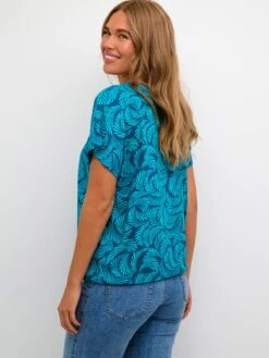 Kaffe T-shirts Shirt Marta Stanley Dames Blauw -Kaffe Verkoopwinkel 4c7b8adbf9058511984633decc9b6319