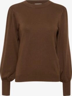 Kaffe Basic Truien Trui Fenia Dames Donkerbruin