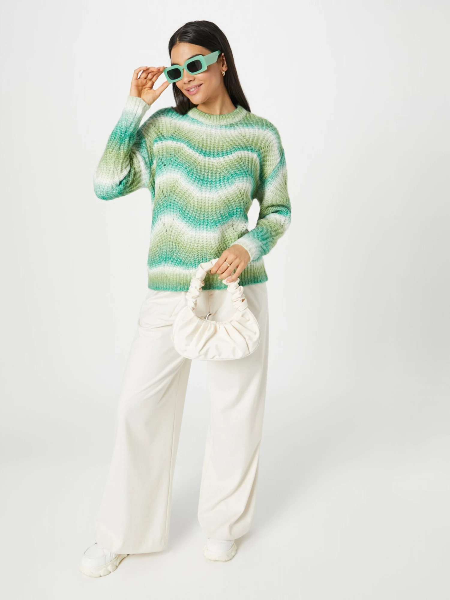 Kaffe Fijngebreide Truien Trui Dera Dames Jade Groen / Lichtgroen 5 Kaffe Fijngebreide Truien Trui Dera Dames Jade Groen / Lichtgroen - Afbeelding 5