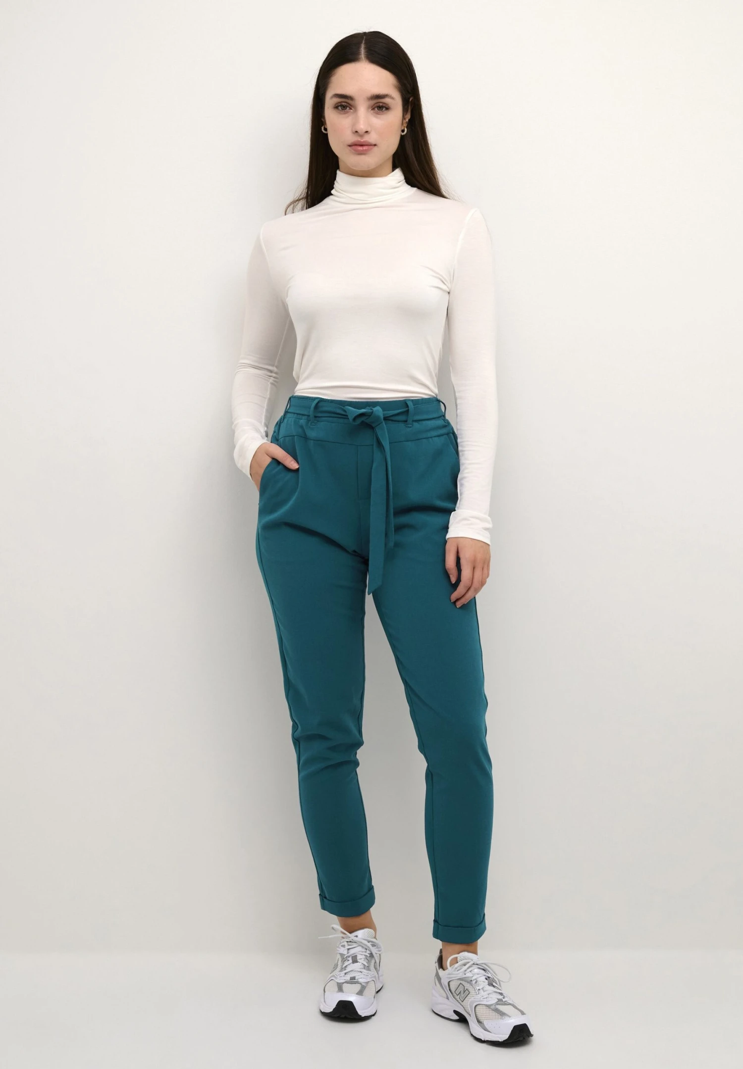 Kaffe Jillian Belt Pants - Broek - Legion Blue 2 Kaffe Jillian Belt Pants - Broek - Legion Blue - Afbeelding 2