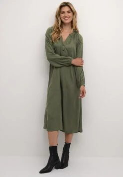 Kaffe Bprilla Midi Long Sleeves V-Notch - Jurk - Grape Leaf