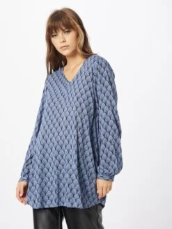 Kaffe Lange Blouses Blouse Olivia Dames Smoky Blue -Kaffe Verkoopwinkel 542c26ea14c0812d5e27c5418cff92cf
