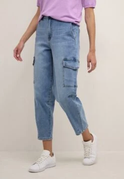 Kaffe Sinem Barrel- Relaxed Fit Jeans - Light Blue Washed Denim