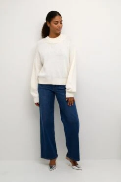 Kaffe Basic Truien Trui Neva Dames Wit -Kaffe Verkoopwinkel 55275f64559aae87a668df0a6b0f1a39