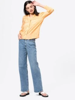 Kaffe Blouses Met Korte Mouw Blouse Salli Dames Abrikoos -Kaffe Verkoopwinkel 553ccee66078d0a9506299b84f2c6491