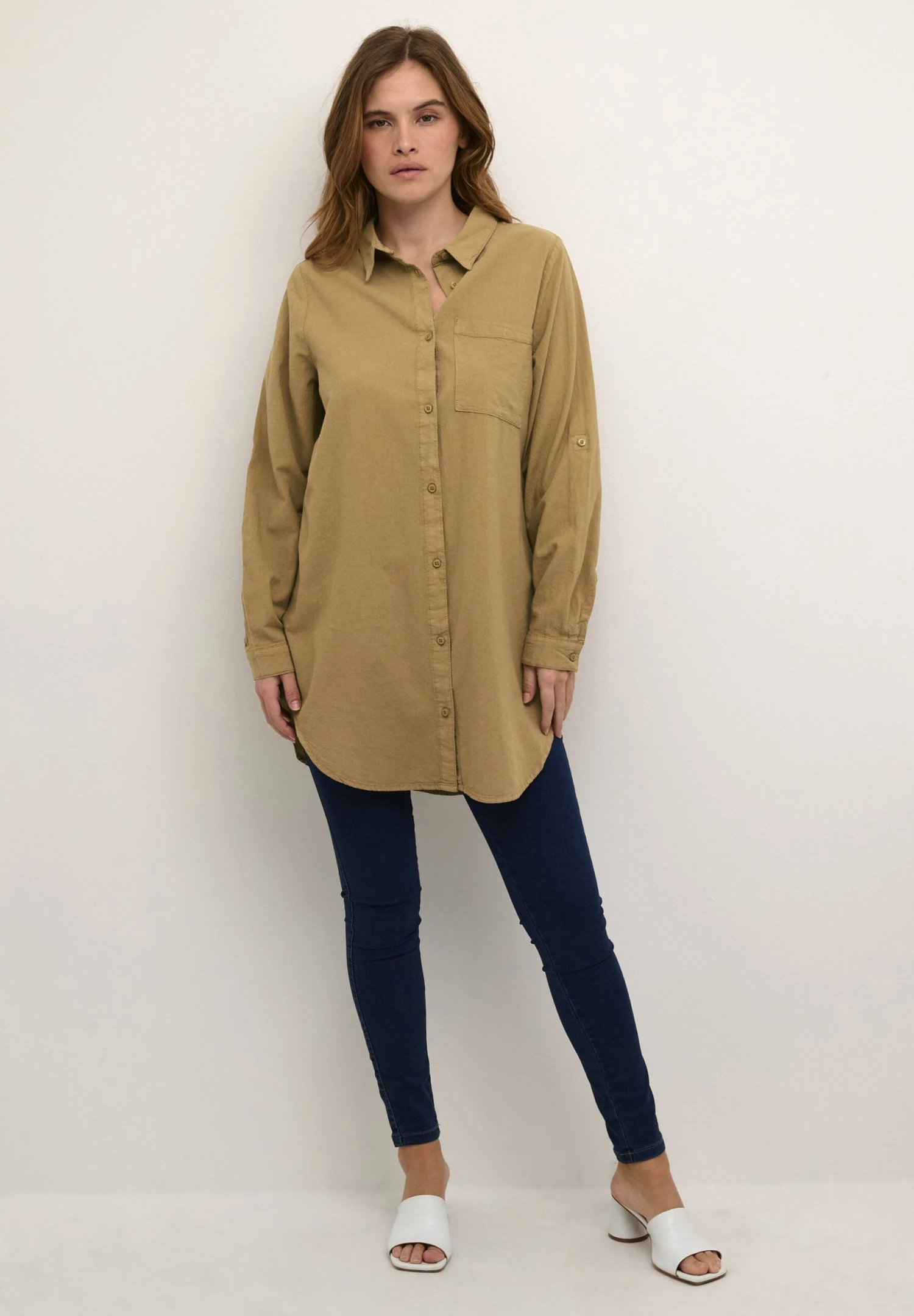 Kaffe Anaya - Overhemdblouse - Petrified Oak 2 Kaffe Anaya - Overhemdblouse - Petrified Oak - Afbeelding 2