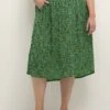 Isma Ami- A-Lijn Rok - Poison Green Black Flower