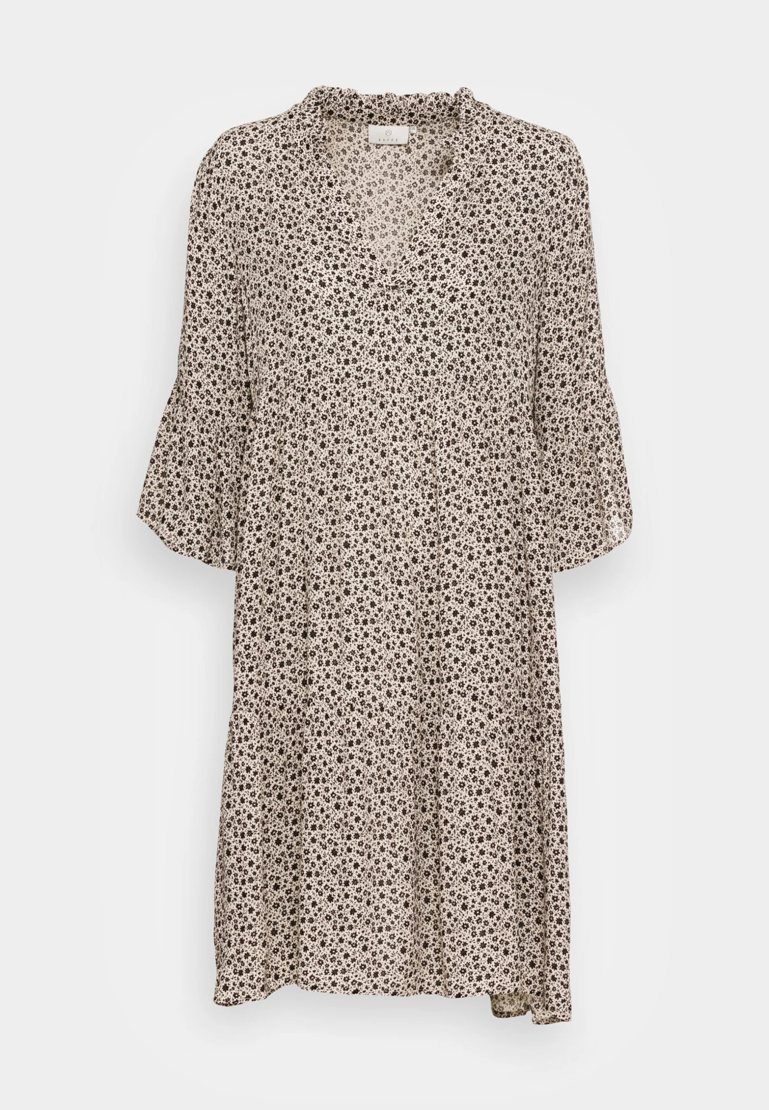 Kaffe Kasamille Amber- Jurk - Sand/Black 4 Kaffe Kasamille Amber- Jurk - Sand/Black - Afbeelding 4