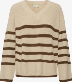 Kaffe Fijngebreide Truien Trui Irina Dames Beige / Bruin