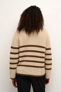 Kaffe Fijngebreide Truien Trui Irina Dames Beige / Bruin -Kaffe Verkoopwinkel 5c17dd5257f64ba29777c39c3cd125b0