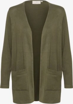 Kaffe Vesten Gebreid Vest Fenia Dames Donkergroen