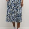 Kctiri Ami - A-Lijn Rok - MidnightBlue Flower Print