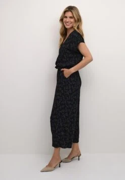 Kaffe Kamille Amber Printed - Jumpsuit - Black/Purple Flower Print