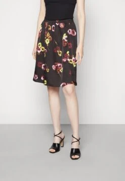 Kaffe Donna Skirt - A-Lijn Rok - Black Deep/Green