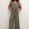 Kaffe Kamarta- Jumpsuit - Black Deep Antique White Print