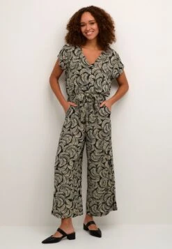 Kaffe Kamarta- Jumpsuit - Black Deep Antique White Print