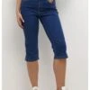 Kaffe Vicky Capri- Jeansshort - Medium Blue Washed Denim