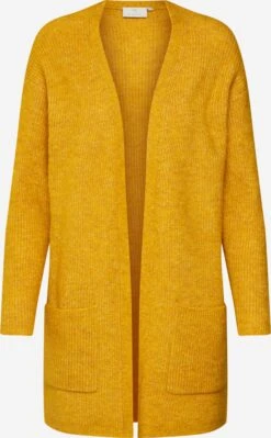 Kaffe Vesten Gebreid Vest Patrice Dames Mosterd