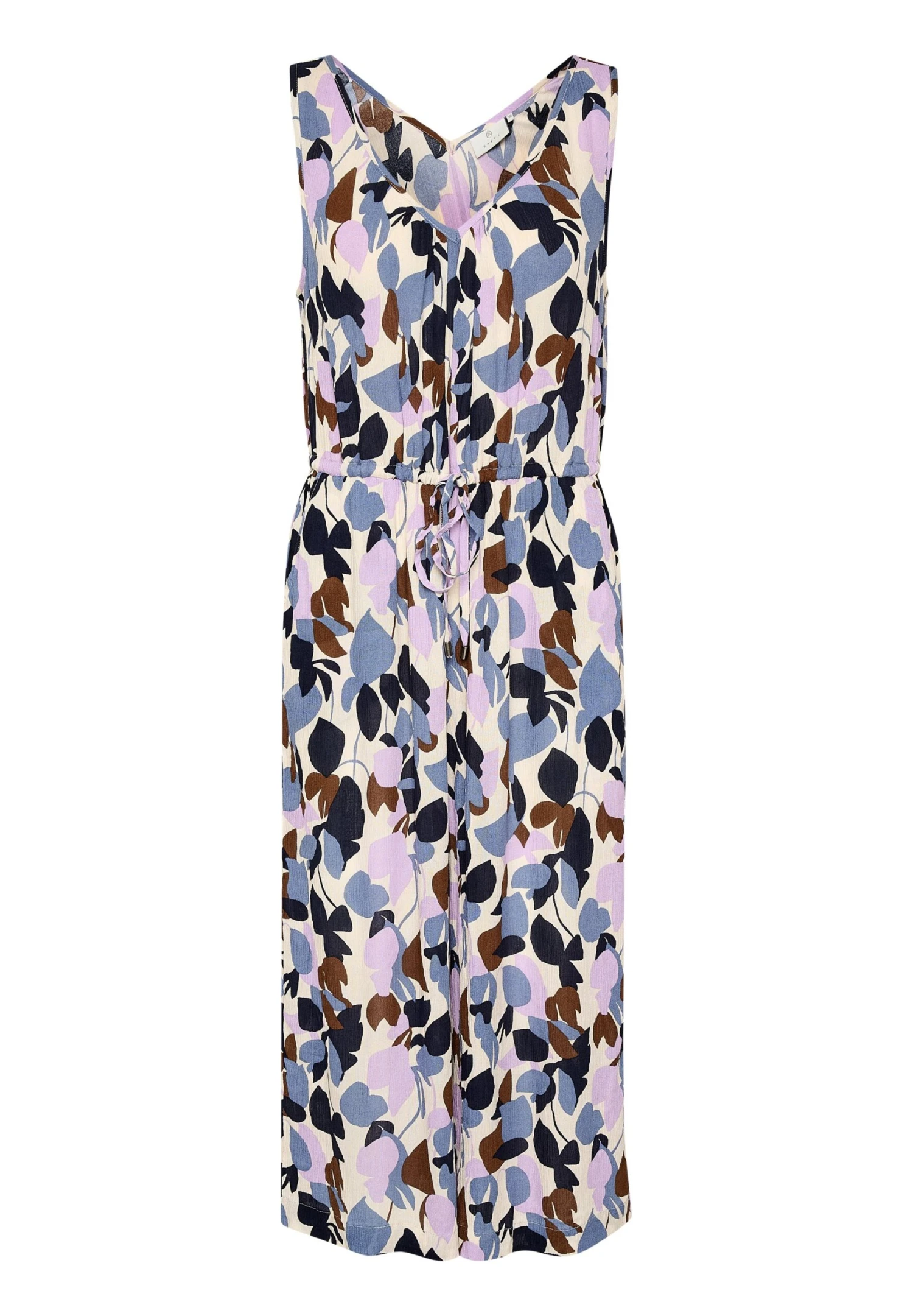 Kaffe Livanna - Jumpsuit - Sand Abstract Plant Print 6 Kaffe Livanna - Jumpsuit - Sand Abstract Plant Print - Afbeelding 6