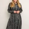 Kcolivia- Blousejurk - Black Chalk Small Diamonds