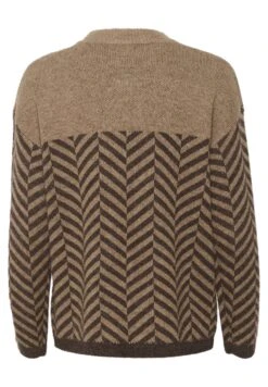 Kaffe Bpemilia- Trui - Brown Sand Jaquard Knit -Kaffe Verkoopwinkel 7317f6fd46784344aa2540ac7e677288
