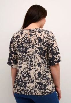 Kckamina ½ Sl - Blouse - Sand Black Abstract Print -Kaffe Verkoopwinkel 7369fa96d5034bab85b9a48ab2265b2b