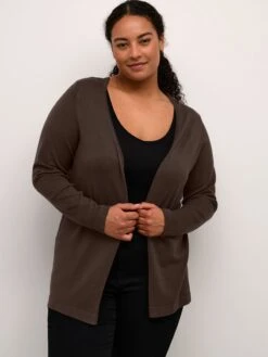 Vesten Gebreid Vest Farsia Dames Chocoladebruin -Kaffe Verkoopwinkel 73e40d647b6c0a948ba4d8b1565d8863