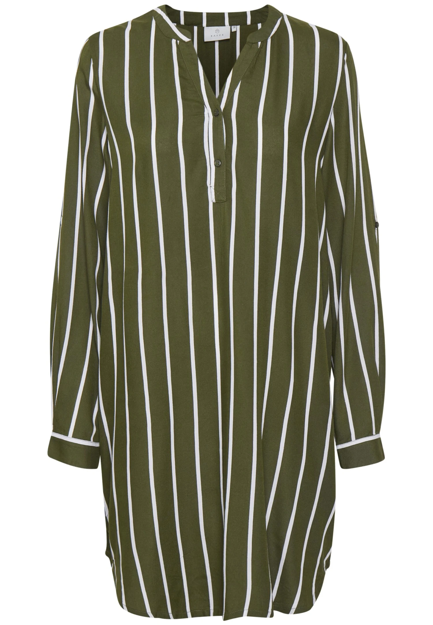 Kaffe Kamarana- Jurk - Grape Leaf/Chalk Stripe 5 Kaffe Kamarana- Jurk - Grape Leaf/Chalk Stripe - Afbeelding 5