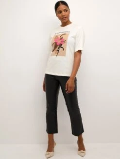 Kaffe T-shirts Shirt Cate Dames Lichtgrijs -Kaffe Verkoopwinkel 74f6c12b9208861cfc54f477da4331b7