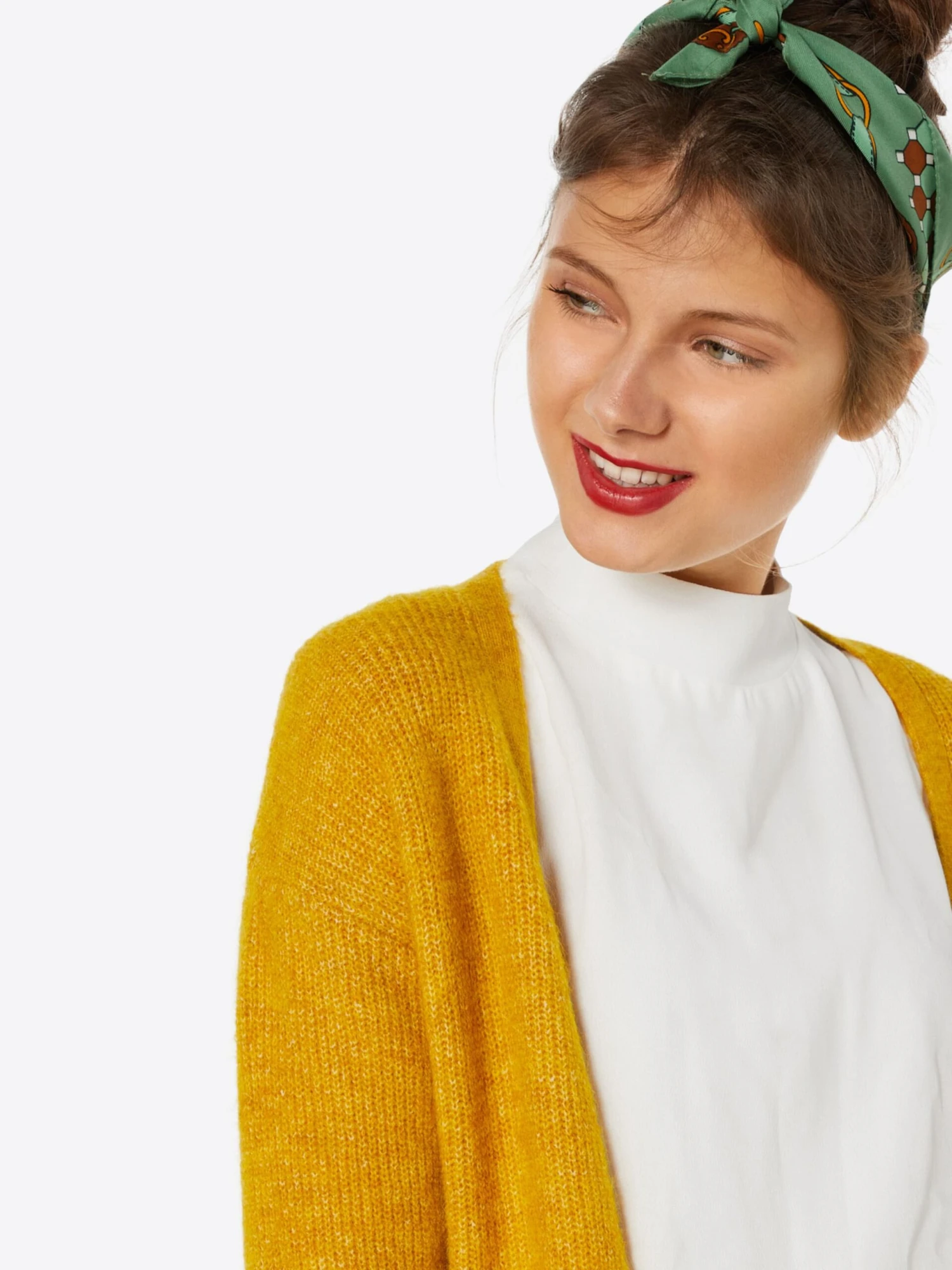 Kaffe Vesten Gebreid Vest Patrice Dames Mosterd 2 Kaffe Vesten Gebreid Vest Patrice Dames Mosterd - Afbeelding 2