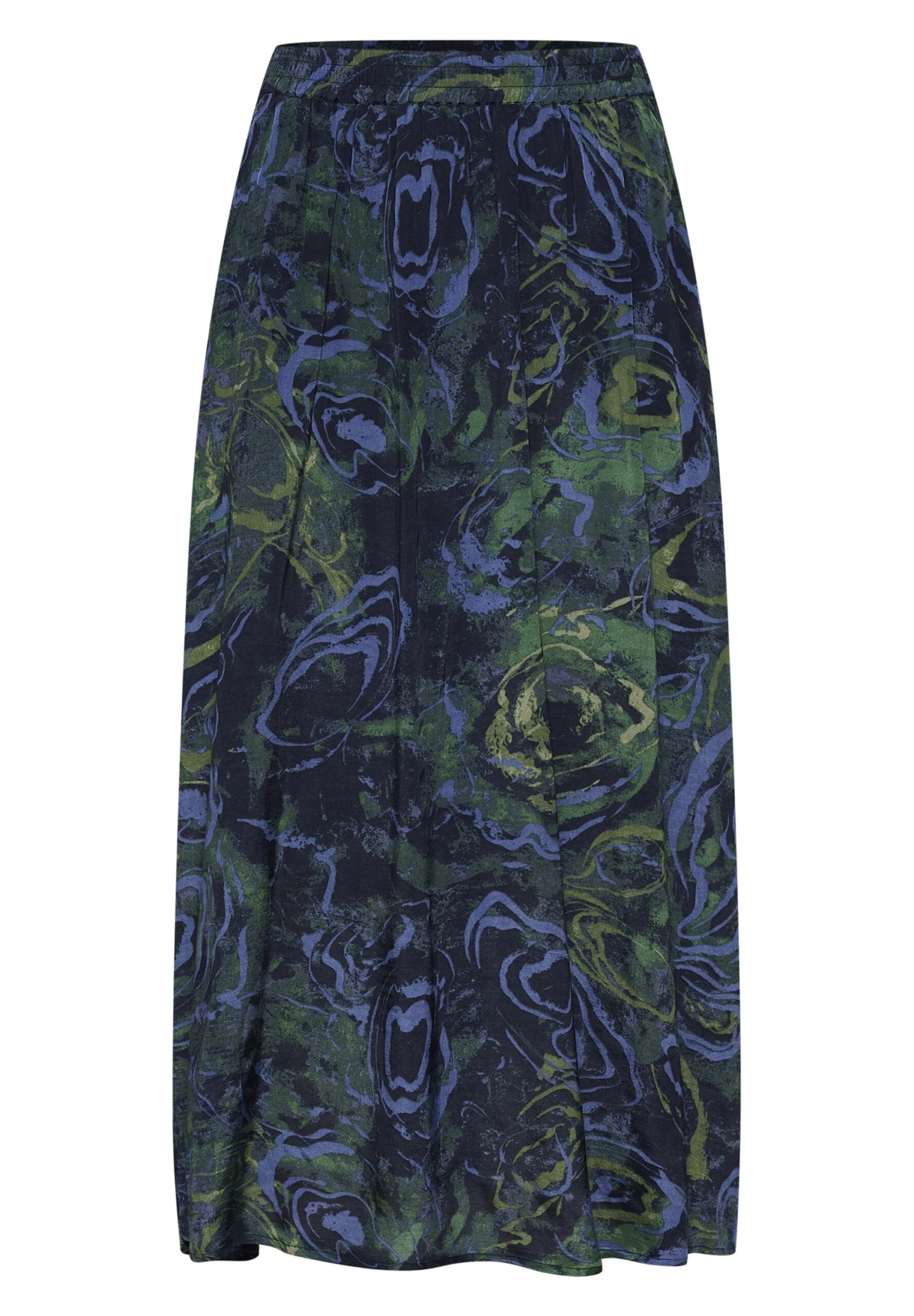 Kaffe Kabina - A-Lijn Rok - Blue Purple Organic Water P. 5 Kaffe Kabina - A-Lijn Rok - Blue Purple Organic Water P. - Afbeelding 5