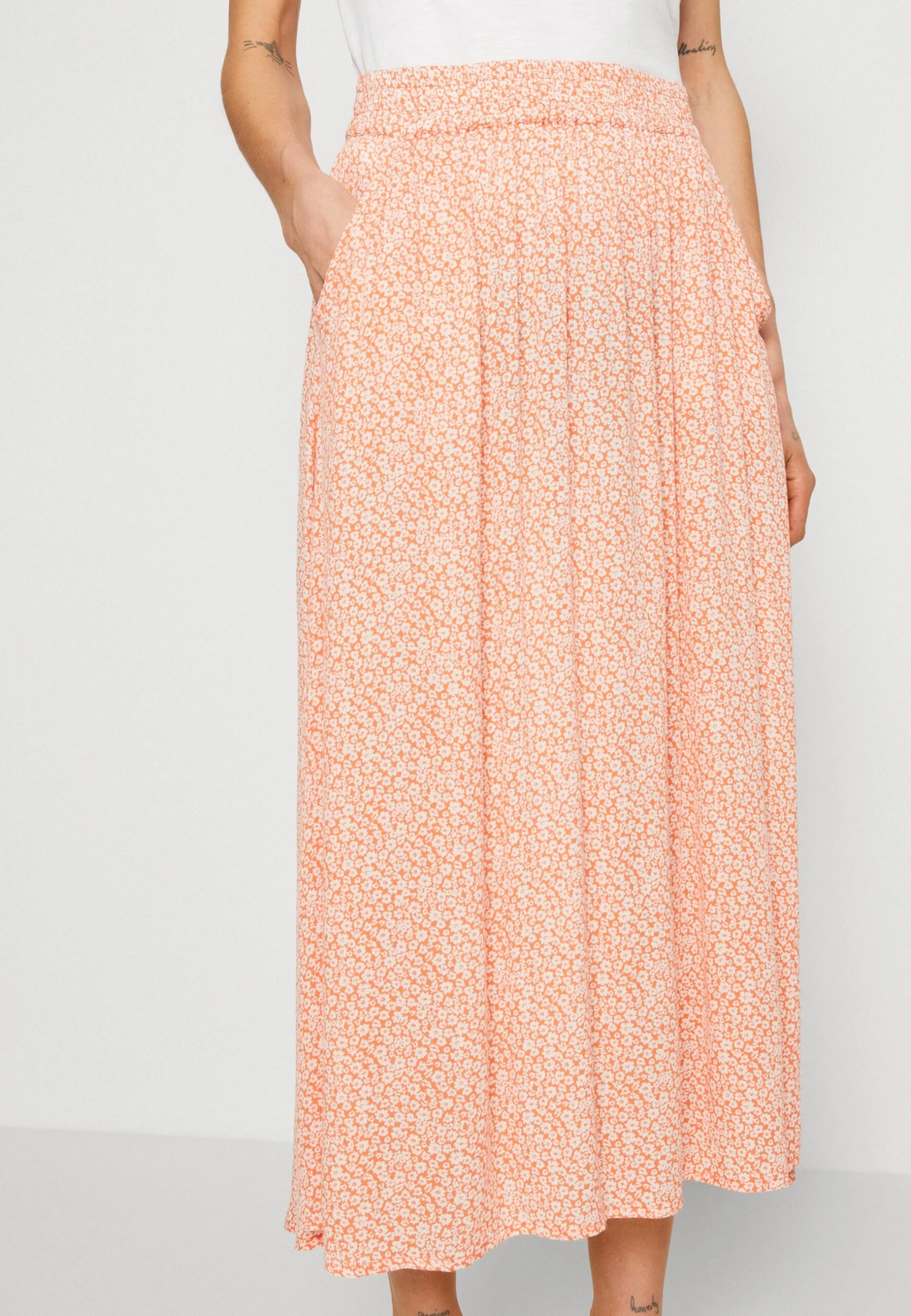 Kaffe Isolde Amber Skirt - A-Lijn Rok - Vermillion/Antique 4 Kaffe Isolde Amber Skirt - A-Lijn Rok - Vermillion/Antique - Afbeelding 4