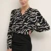 Kaffe Kasomia - Blouse - Antique Black Zebra Print
