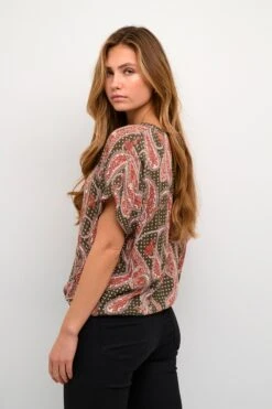 Kaffe Blouses Met Korte Mouw Blouse Lokia Dames Olijfgroen -Kaffe Verkoopwinkel 7aa09bdfdf4daa9f66dda9e795a475ce