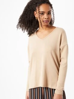 Kaffe Basic Truien Trui Siane Dames Beige -Kaffe Verkoopwinkel 7ad8e2b0ddbd3ef53c2ea222b1fdd29e