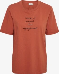 Kaffe T-shirts Shirt Jelena Dames Pastelrood