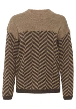 Kaffe Bpemilia- Trui - Brown Sand Jaquard Knit -Kaffe Verkoopwinkel 842e30067d9f402589c746b1af9e9601