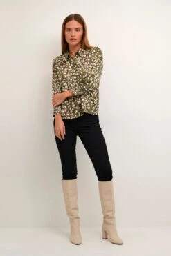 Kaffe Overhemden Blouse Tila Dames Groen / Kaki -Kaffe Verkoopwinkel 85b1406af101c67fab356d0b5aeba7ef