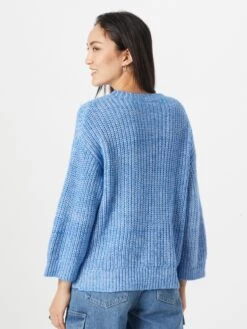 Kaffe Fijngebreide Truien Trui Solvej Dames Blauw Gemêleerd -Kaffe Verkoopwinkel 85b2e9697c2c16a7b12e5e83f194f86a