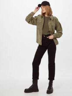 Kaffe Blouses Met Korte Mouw Blouse Amber Stanley Dames Kaki -Kaffe Verkoopwinkel 871656530eab6e40aa8c4d3c9fb77423