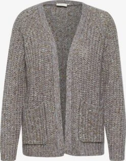 Kaffe Vesten Gebreid Vest Nanika Dames Taupe