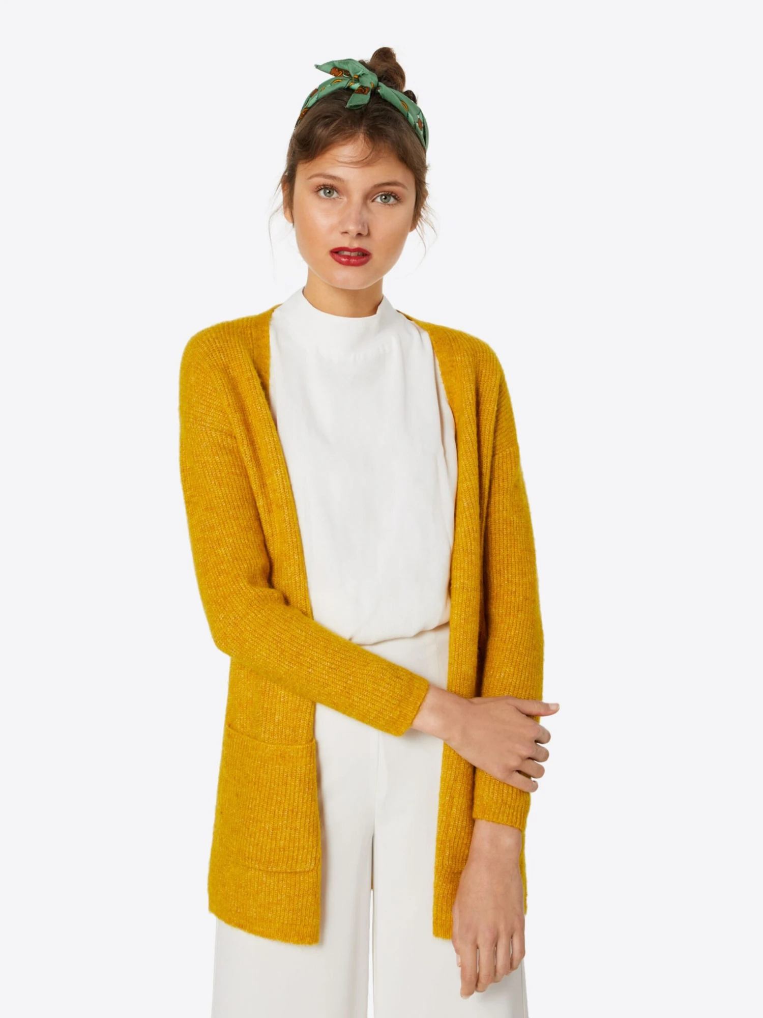 Kaffe Vesten Gebreid Vest Patrice Dames Mosterd 3 Kaffe Vesten Gebreid Vest Patrice Dames Mosterd - Afbeelding 3