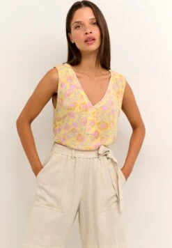 Kaffe Isolde Amber- Blouse - Yellow Lupine Feather Flower