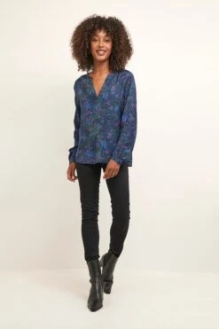 Kaffe Blouseshirts Blouse Sammy Dames Blauw / Navy -Kaffe Verkoopwinkel 8cdc3a1bb55972af14cb0b1e1aa71504