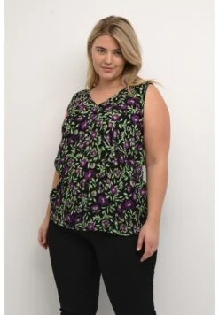 Kcisma Ami- Blouse - Black Green Purple Flower -Kaffe Verkoopwinkel 8dc9657bb8a8478f8f5d1a05e410ca56