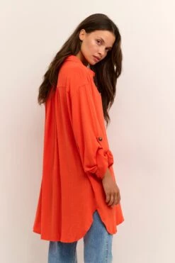 Kaffe Lange Blouses Blouse Aliny Dames Oranje -Kaffe Verkoopwinkel 8df14a0b5e68a3a8acc968382c618e15
